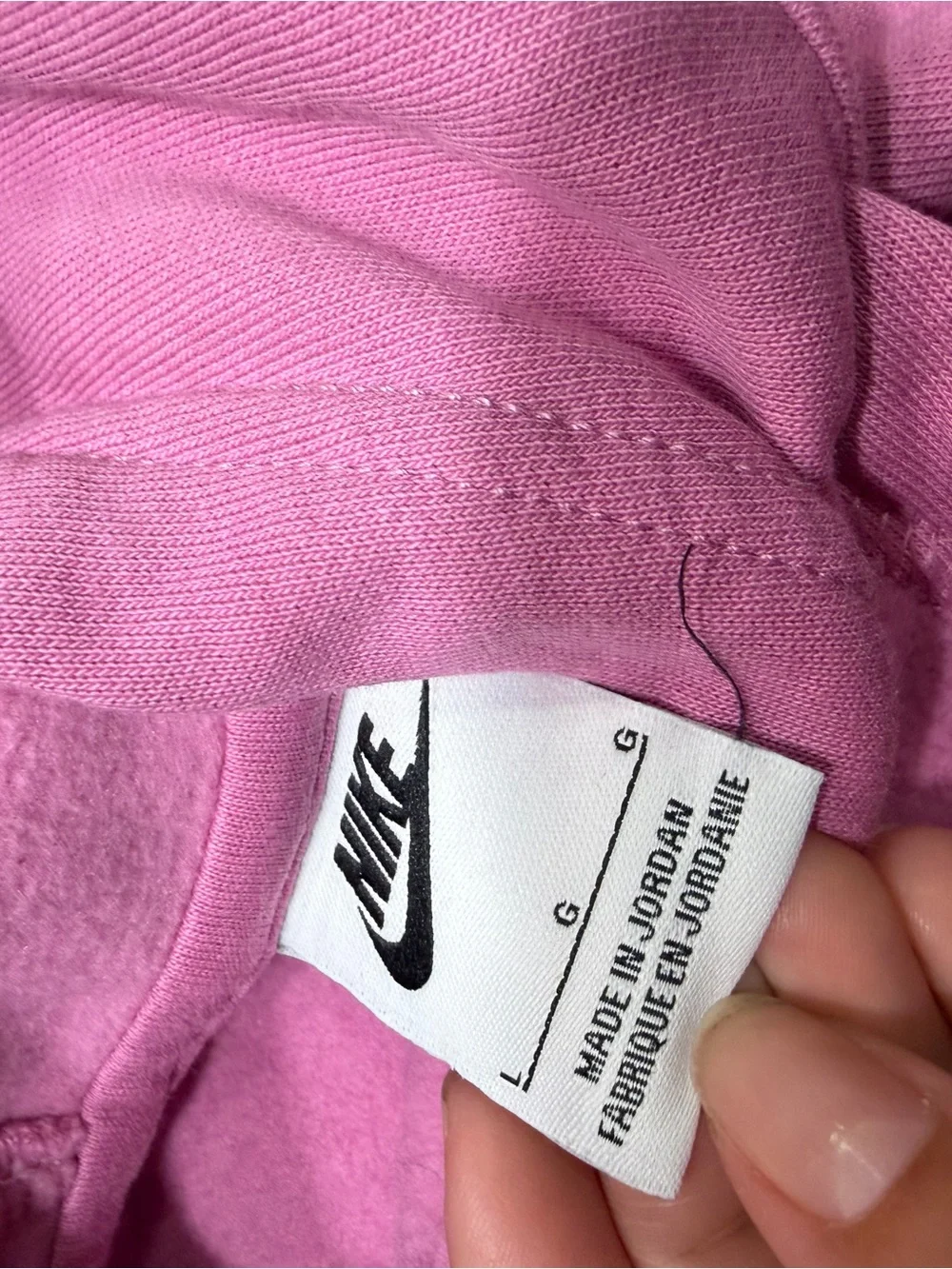 Nike Kids Pink Pullover Hoodie with White Swoosh